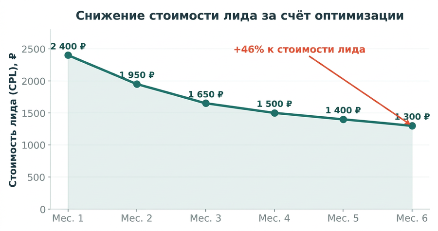 Динамика стоимости лида